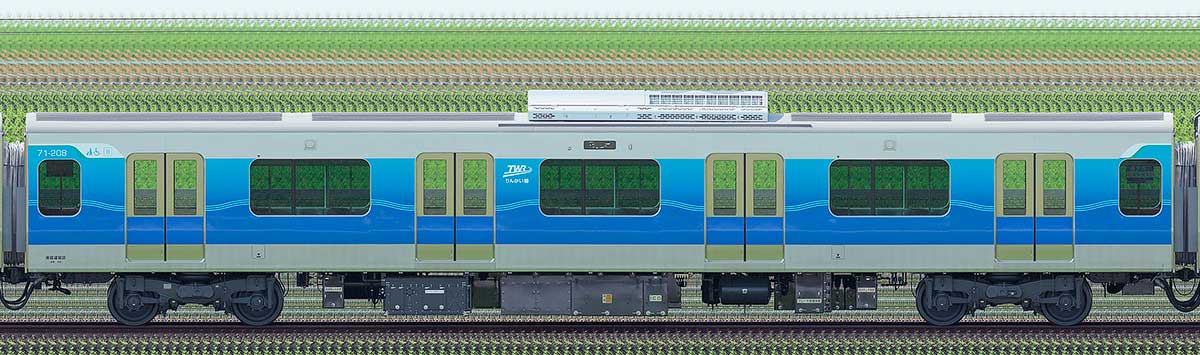 東京臨海高速鉄道71-000形71-208海側の側面写真