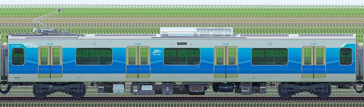 東京臨海高速鉄道71-000形71-209海側の側面写真