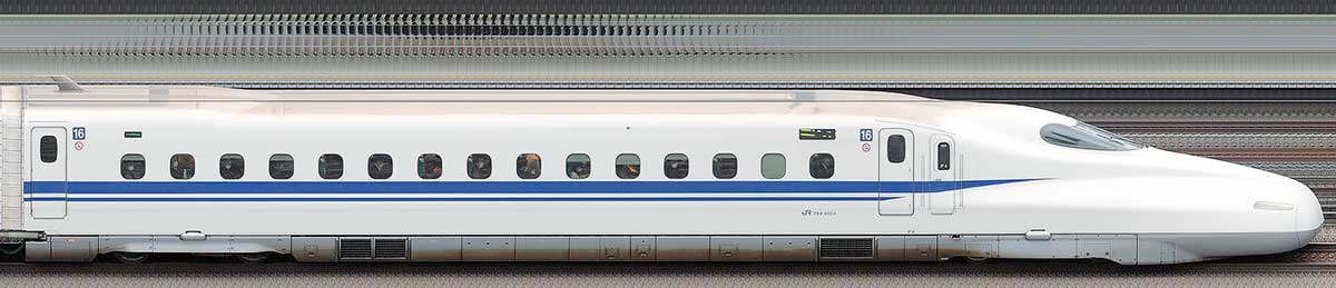 JR西日本N700系784-4004海側の側面写真
