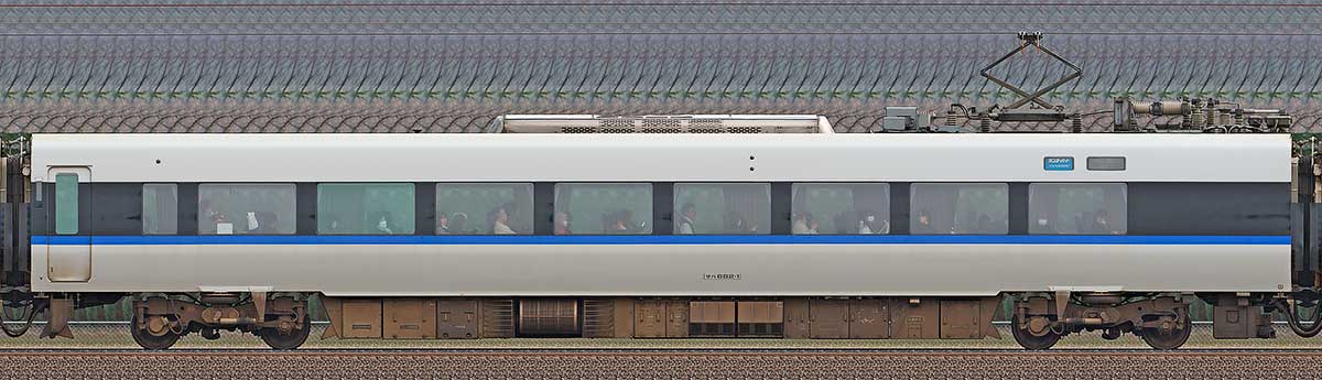 JR西日本683系サハ682-13-1位側の側面写真