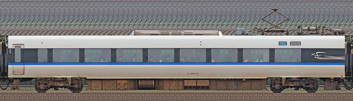 JR西日本683系サハ682-23-1位側の側面写真