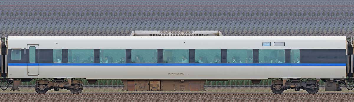 JR西日本683系サハ683-48043-1位側の側面写真