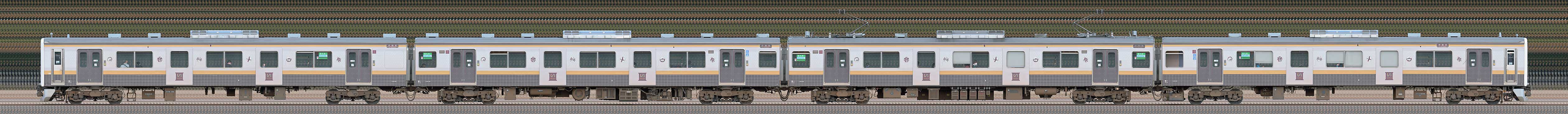 JR東日本 小山車両センター 205系600番台Y3編成「いろは」（海側）の編成サイドビュー