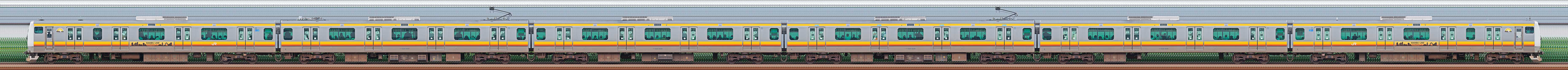 JR東日本 南武線 E233系8000番台N20編成（山側）の編成サイドビュー