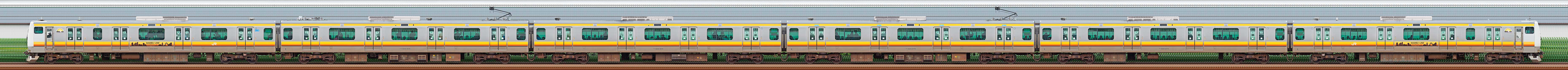 JR東日本 南武線 E233系8500番台N36編成（山側）の編成サイドビュー