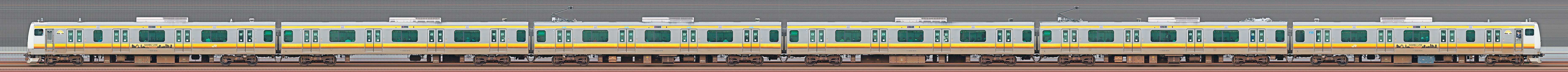 JR東日本 南武線 E233系8500番台N36編成（海側）の編成サイドビュー