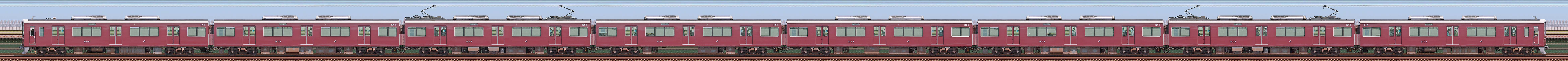 阪急1000系1004編成(浜側)の編成サイドビュー