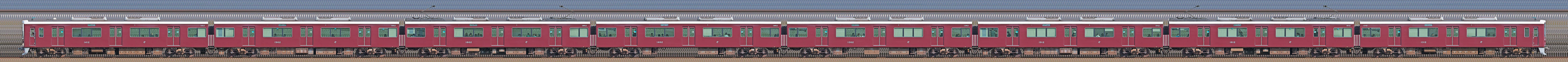 阪急1300系1312編成(西側)の編成サイドビュー