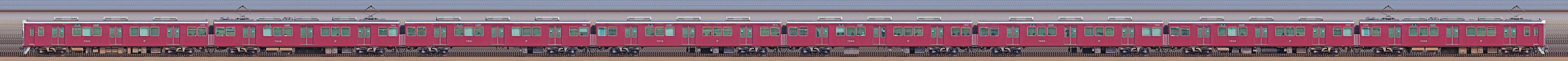 阪急7300系7306編成（西側）の編成サイドビュー