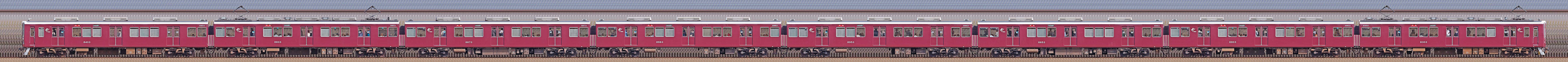 阪急8300系機器更新車8303編成（西側）の編成サイドビュー