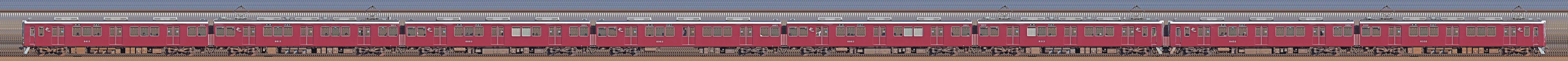 阪急8300系8313編成＋8332編成（西側）の編成サイドビュー