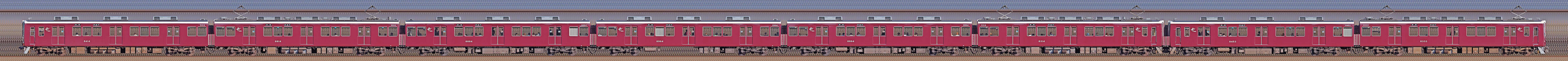 阪急8300系8314編成＋8333編成（西側）の編成サイドビュー