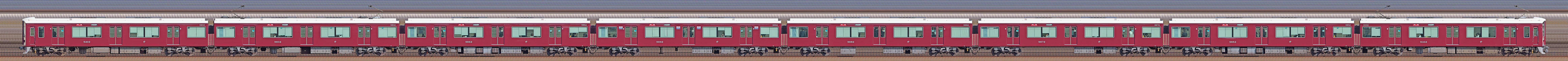 阪急9300系（3次車）9302編成（西側）の編成サイドビュー