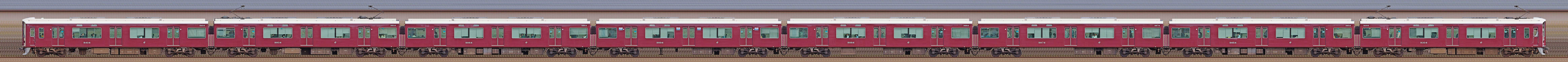 阪急9300系（4次車）9304編成（西側）の編成サイドビュー