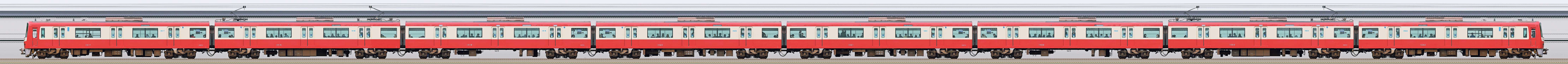 京急電鉄 新1000形（1次車・車体更新車）1017編成（海側）の編成サイドビュー