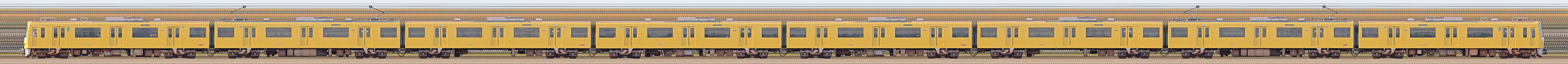 京急電鉄 新1000形（4次車）1057編成「京急イエローハッピートレイン」（海側）の編成サイドビュー