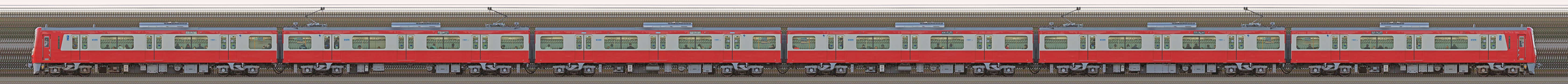 京急電鉄 新1000形（22次車）1501編成（海側）の編成サイドビュー