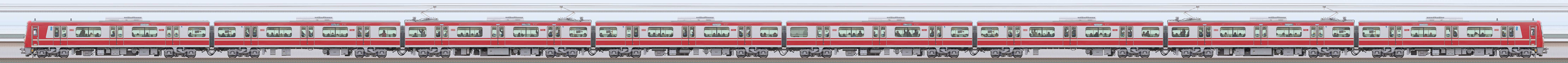 京急電鉄 新1000形（23次車）1702編成（海側）の編成サイドビュー