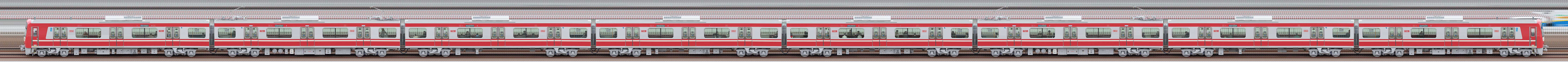 京急電鉄 新1000形（23次車）1702編成（山側）の編成サイドビュー