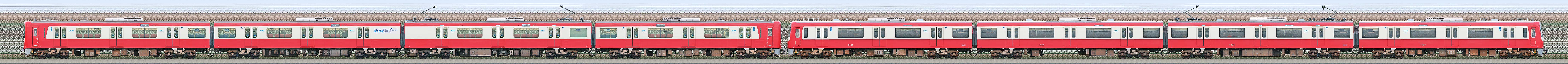 京急電鉄 新1000形（21次車）「Le Ciel」1893編成＋（4次車）1433編成（海側）の編成サイドビュー