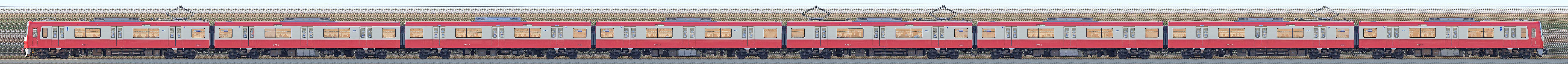 京急電鉄 600形（1次車）601編成（SIV更新後・海側）の編成サイドビュー