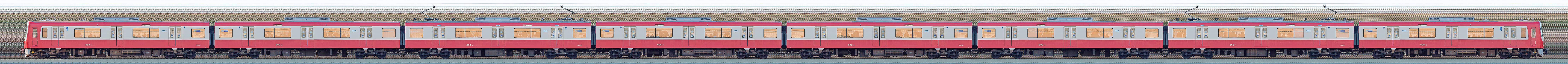京急電鉄 600形（4次車）608編成（海側）の編成サイドビュー