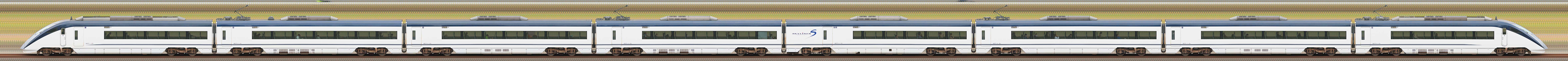 京成AE形AE7編成(架線状態監視装置搭載・山側)の編成サイドビュー