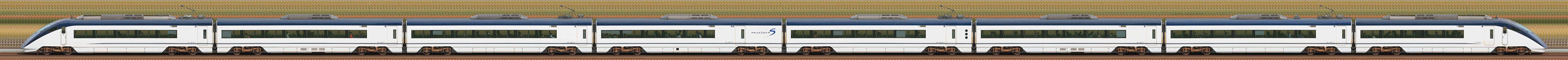 京成AE形AE7編成(架線状態監視装置搭載・海側)の編成サイドビュー