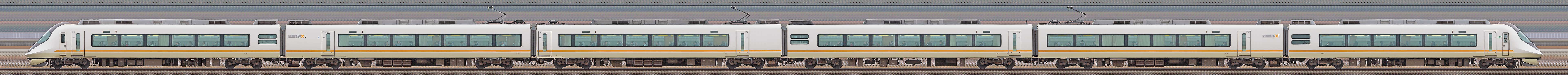 近鉄21020系「アーバンライナーnext」UL22・21122編成（海側）の編成サイドビュー