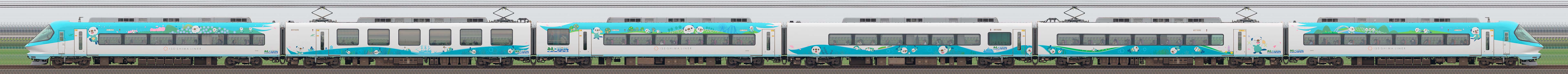 近鉄23000系「ミジュマルライナー」IL02・23102編成(南側)の編成サイドビュー