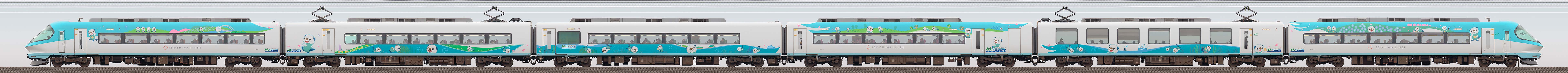 近鉄23000系「ミジュマルライナー」IL02・23102編成(北側)の編成サイドビュー