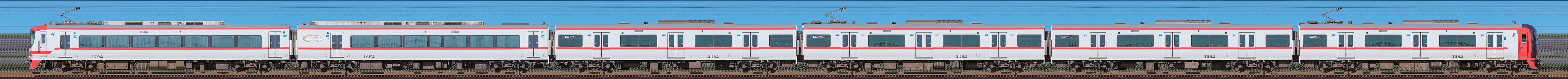 名鉄1700系1702編成（山側）｜RailFile.jp｜鉄道車両サイドビューの図鑑
