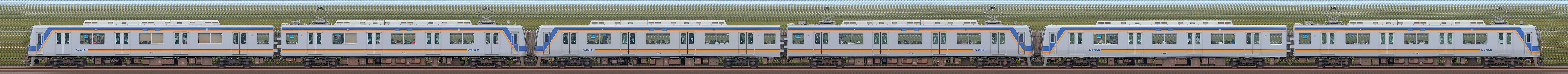 南海1000系1031編成+1034編成+1035編成(山側)の編成サイドビュー