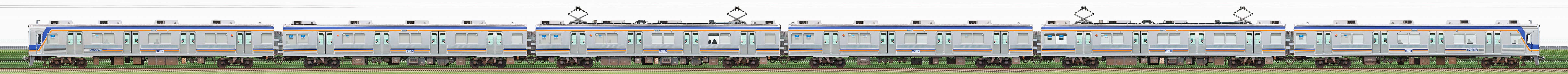 南海9000系9511編成（山側）の編成サイドビュー