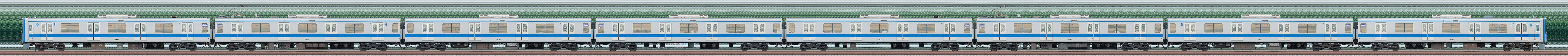 西武20000系20156編成（2位側）の編成サイドビュー
