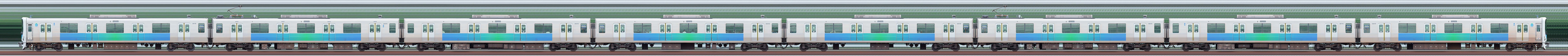 西武30000系(7次車)38115編成(2位側)の編成サイドビュー