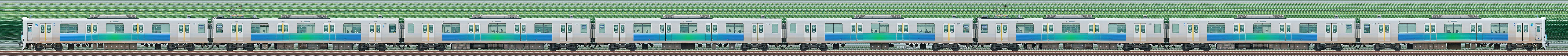 西武30000系(8次車)38116編成(2位側)の編成サイドビュー