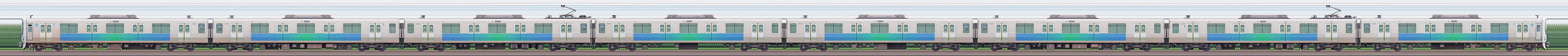 西武30000系(7次車)38115編成(1位側)の編成サイドビュー