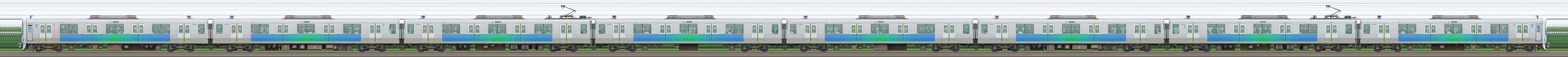 西武30000系(8次車)38116編成(1位側)の編成サイドビュー