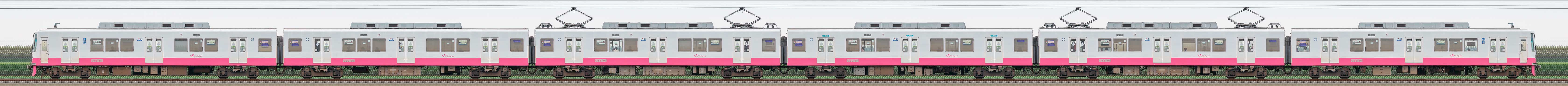 新京成8800形8813編成（ジェントルピンク・山側）の編成サイドビュー