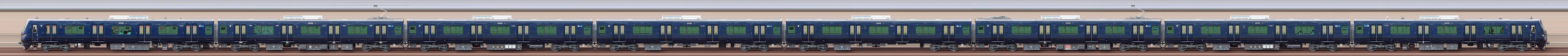 相鉄13000系13101×8（海側）の編成サイドビュー