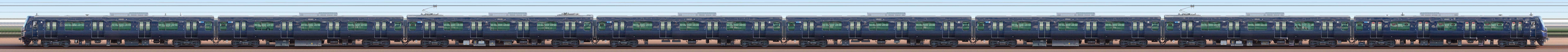 相鉄13000系13101×8（山側）の編成サイドビュー