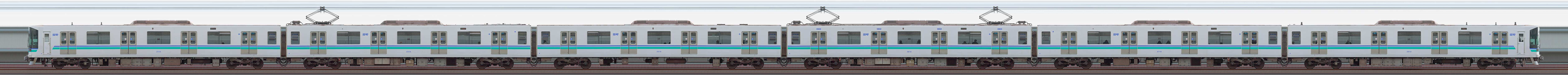 埼玉高速鉄道2000系10編成（山側）の編成サイドビュー