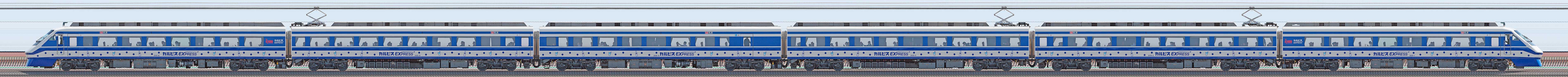 東武鉄道200型205編成「りょうもう『カルピス』EXPRESS」（山側）の編成サイドビュー