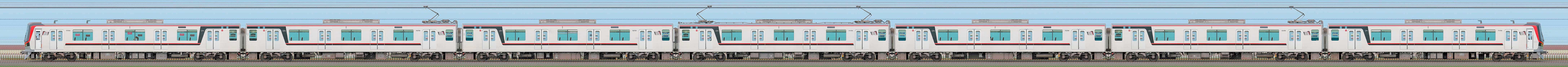 東武70090型「THライナー」71791編成（山側）の編成サイドビュー