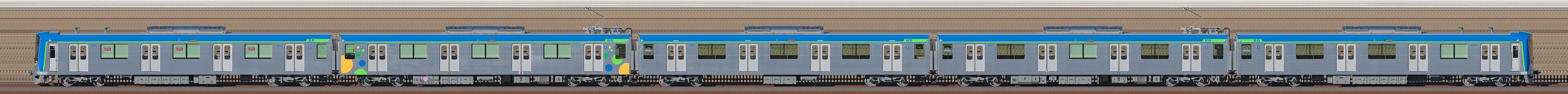 東武80000系81501編成（海側）の編成サイドビュー