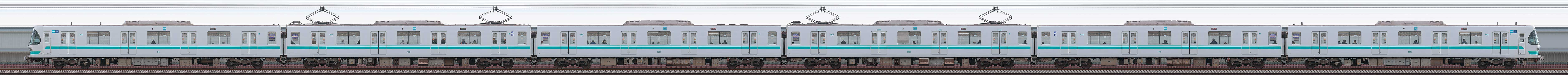 東京メトロ9000系9121編成（王子検車区第21編成／山側）の編成サイドビュー