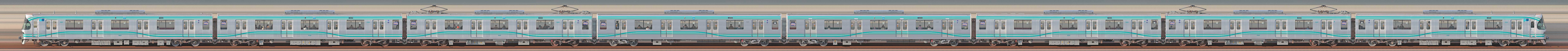 東京メトロ9000系リニューアル車9109編成（王子検車区第09編成／海側）の編成サイドビュー