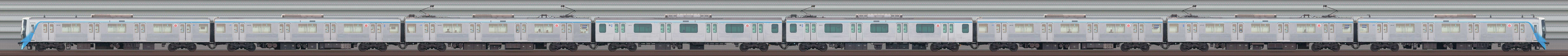 東急3000系リニュアル車3112編成(山側)の編成サイドビュー