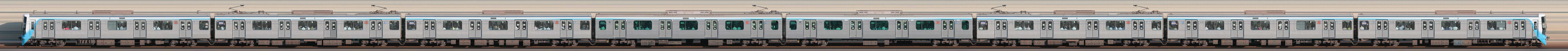 東急3000系リニュアル車3112編成(海側)の編成サイドビュー